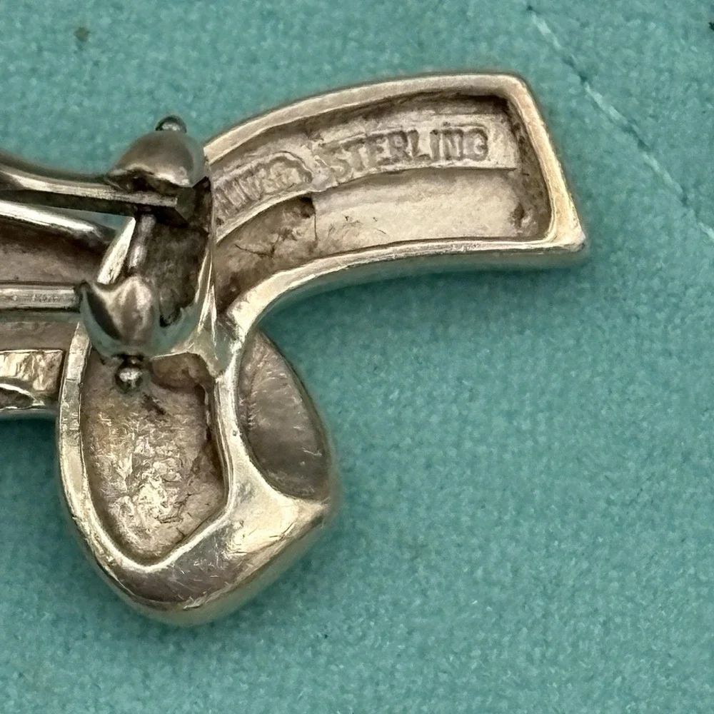 Tiffany & Co Pierced Earrings Sterling Silver 925 Paloma Picasso Ribbon LARGE